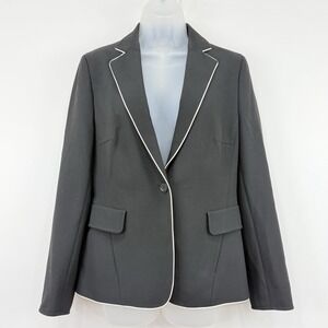 Akris Punto Blazer Women 10 Black Career‎ Office Minimalist Mature Business